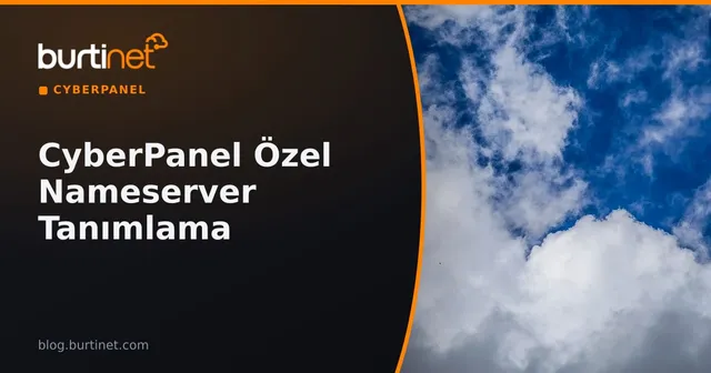 CyberPanel Özel Nameserver Tanımlama (Oluşturma)