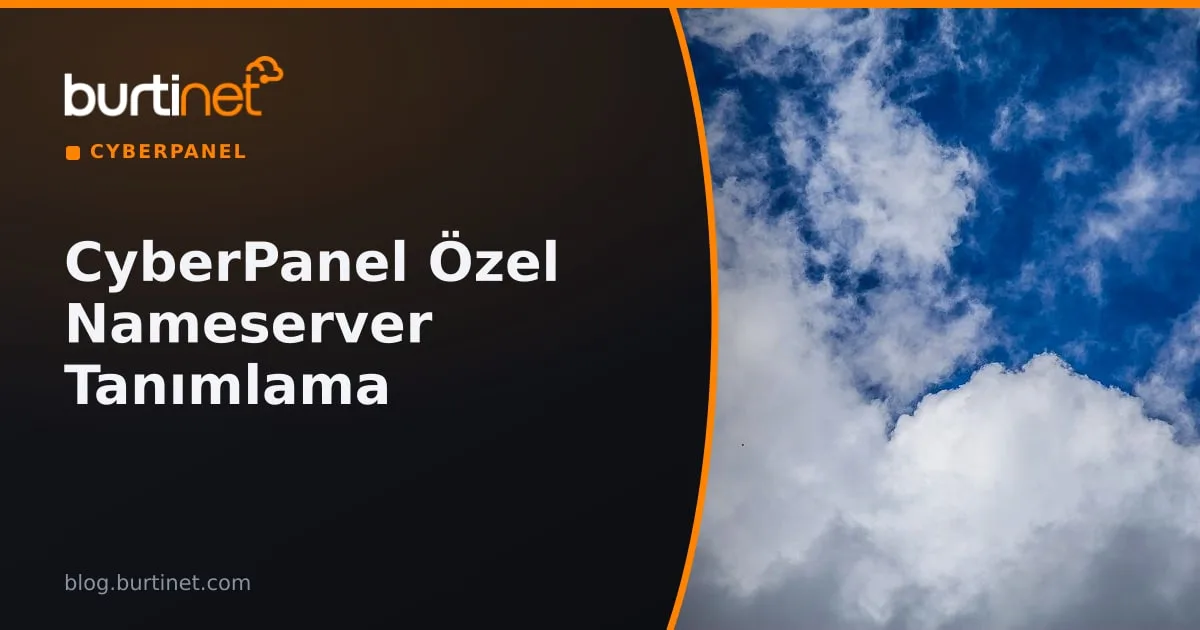 CyberPanel Özel Nameserver Tanımlama (Oluşturma)