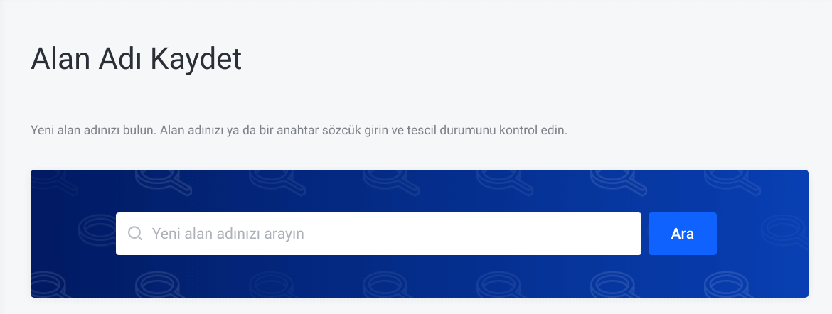 Alan adı kaydet